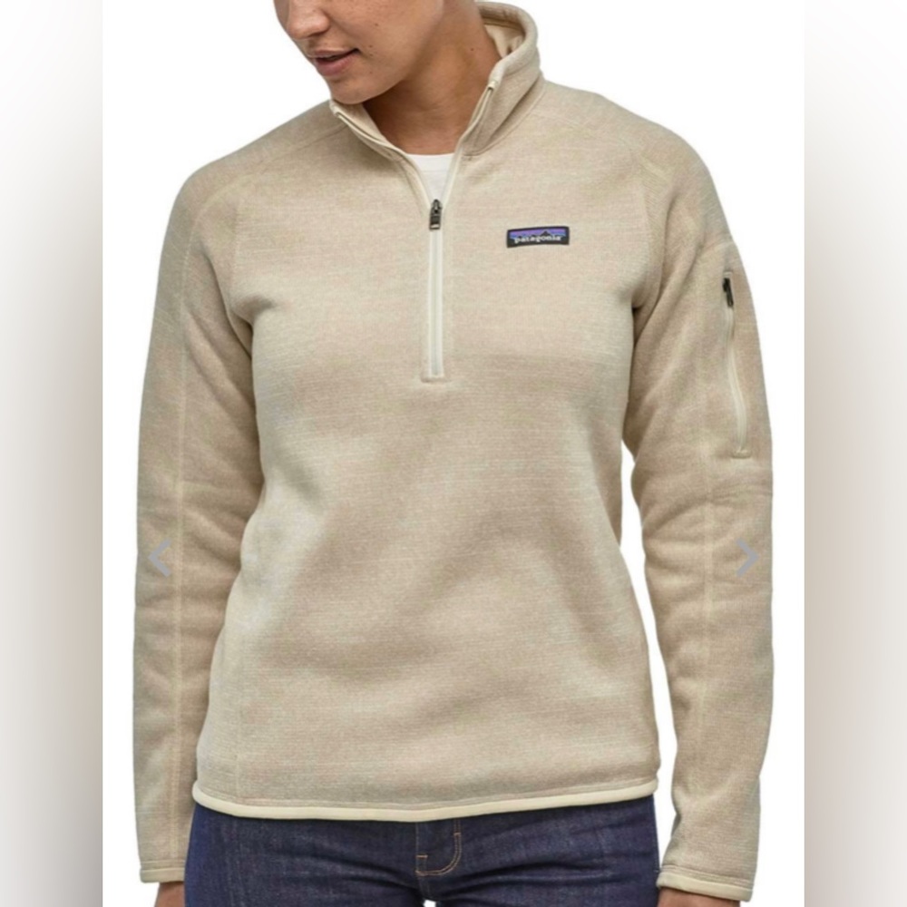 COPY - Patagonia Woman's Better Sweater 1/4 Zip Fleece Pullover in Oyster White…